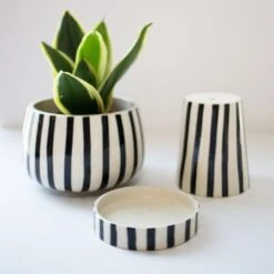 Jungalow Kaya 3-Piece Ceramic Planter By Justina Blakeney™ -Jungalow 00 280bd097 3df8 45dd 96e6 7b22dd6a8032