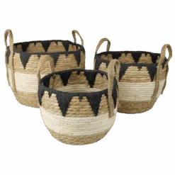 Tarfaya Grass Baskets - Set Of 3