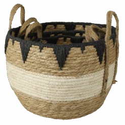 Tarfaya Grass Baskets - Set Of 3 -Jungalow 0850 0 1D PhotoRoom