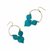 Chameli Leaf Teal Drop Earrings -Jungalow 221743 PhotoRoom