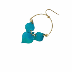 Chameli Leaf Teal Drop Earrings -Jungalow 221744 PhotoRoom