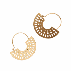Abhaya Cutout Gold Hoop Earrings