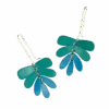 Chameli Dangling Leaf Earrings - Teal Patina -Jungalow 274090 PhotoRoom