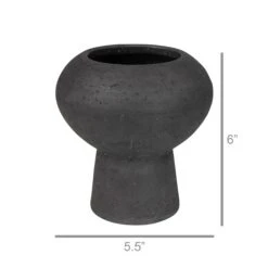 Nador Black Ceramic Vase -Jungalow 3256 2 9