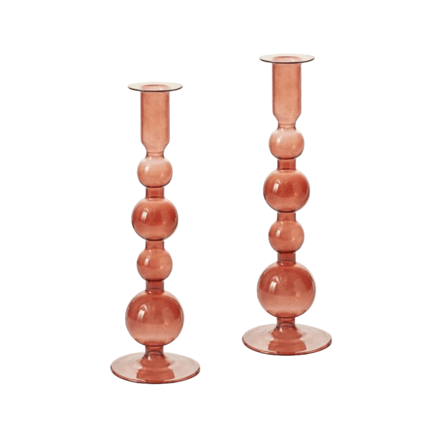 Suzette Amber Glass Candle Holder Set Of 2 5 Suzette Amber Glass Candle Holder Set Of 2 - Image 3