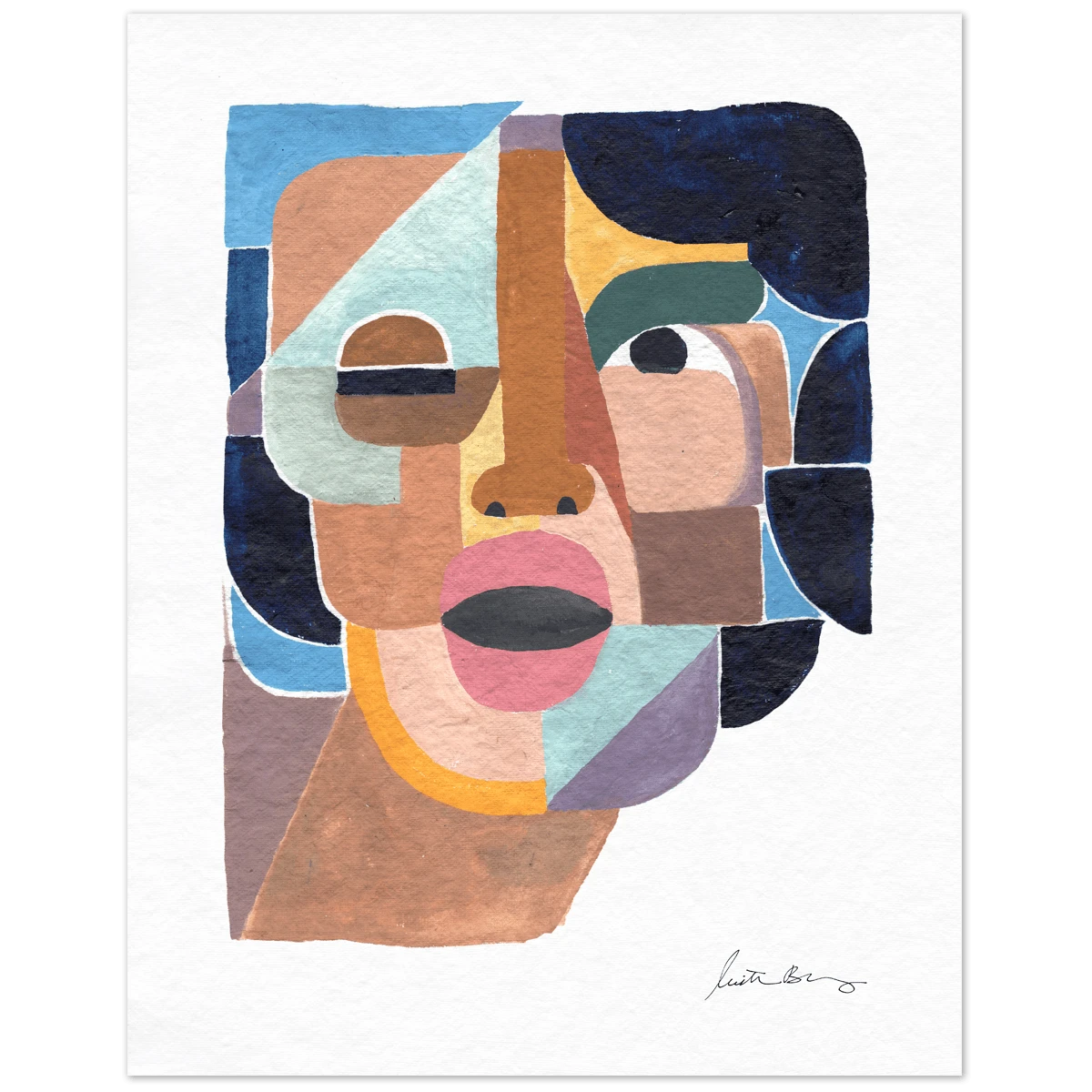 Face 4 Art Print By Justina Blakeney 4 Face 4 Art Print By Justina Blakeney - Image 2