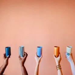 Jungalow Kaya Striped Ceramic Cups By Justina Blakeney™ -Jungalow 50 5857fb64 a682 4b96 9467 74ab1318f1fe