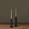 Jelani Matte Black Candle Holder