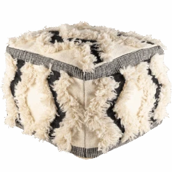 Zig Zag Shag Pouf