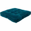 Deep Teal Velvet Floor Cushion