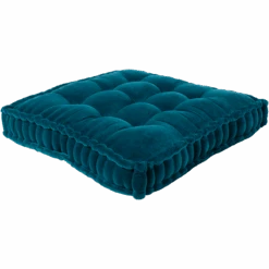 Deep Teal Velvet Floor Cushion