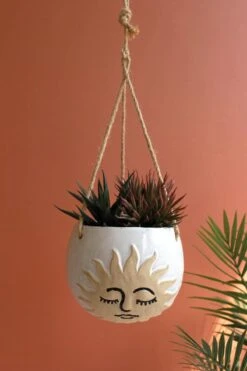 Sun Ceramic Hanging Planter -Jungalow CDV2180 1