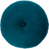 Deep Teal Velvet Round Pillow -Jungalow CV039 1818 PhotoRoom
