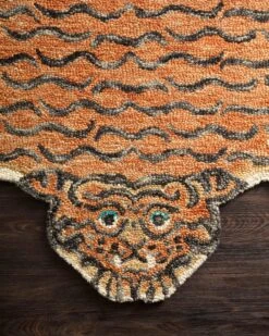 Chubby Tangerine Tiger Rug By Justina Blakeney® X Loloi -Jungalow FEROFER 05TG00 hover 3