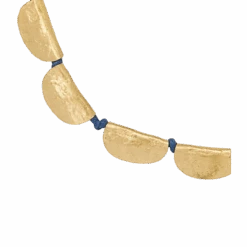 Jayanti Hammered Gold Discs Necklace - Indigo Thread 7 Jayanti Hammered Gold Discs Necklace - Indigo Thread -Jungalow JM591 PhotoRoom