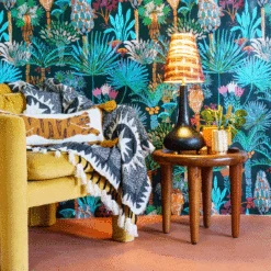 Jungalow Eytan Table Lamp Base In Black By Like A Lion™ -Jungalow JUNGALOW EYTAN BLACK CAITLIN IKAT