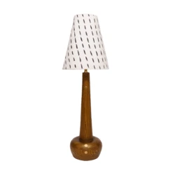 Jungalow Hilma Table Lamp Base In Honey Matte By Like A Lion™ -Jungalow JUNGALOW HILMA LAMP ALL SHADES SQUARE