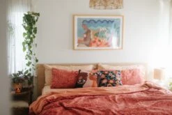 Birds And Bees Duvet Cover Set In Poppy By Jungalow® -Jungalow Jungalow April 2023 04