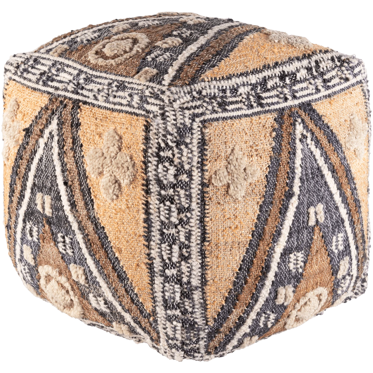 Jute Tan Pouf 7 Jute Tan Pouf - Image 5