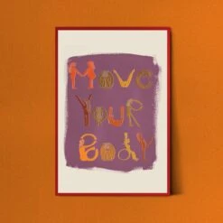 Move Your Body Art Print In Plum By Jungalow®