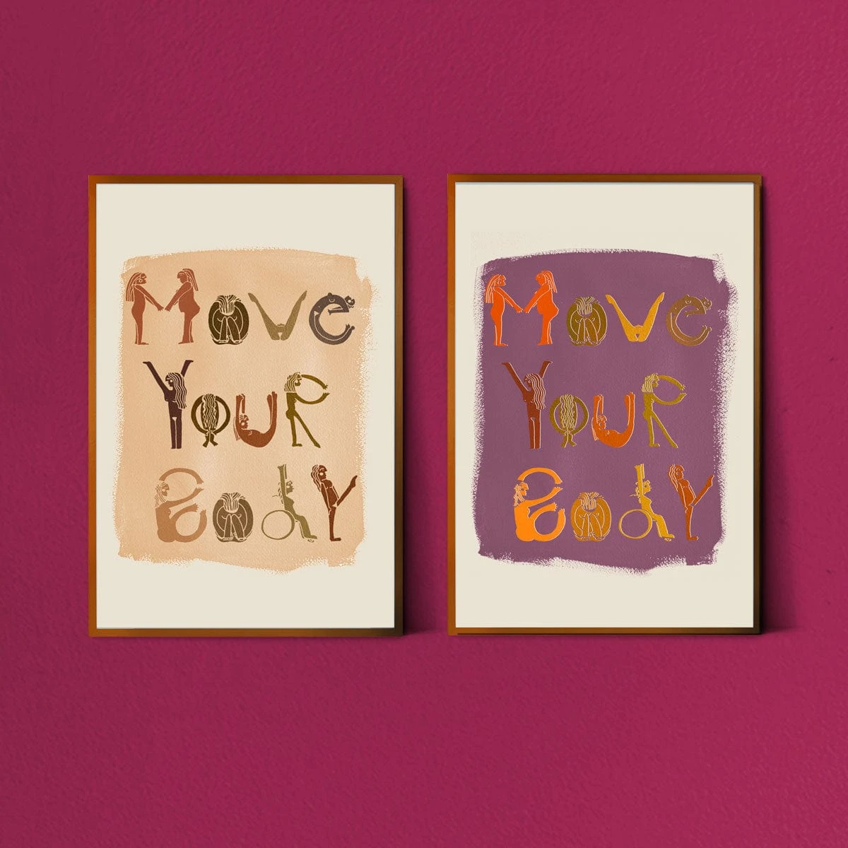 Move Your Body Art Print In Plum By Jungalow® 4 Move Your Body Art Print In Plum By Jungalow® - Image 2