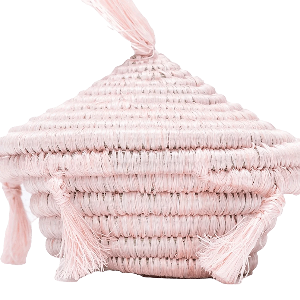 Pink Basket With Tassels Holiday Ornament 5 Pink Basket With Tassels Holiday Ornament - Image 3