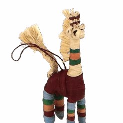 Garnet & Green Giraffe Holiday Ornament