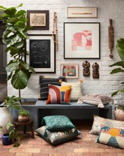 Hamsa Tassel Pillow By Justina Blakeney® X Loloi 9 Hamsa Tassel Pillow By Justina Blakeney® X Loloi -Jungalow P226P0956GR00PIL1 roomscene 2