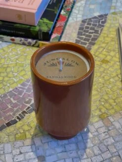 Jungalow Kaya Ceramic Candle - Burnt Orange/Sandalwood -Jungalow PhotoJun222023 34803PM