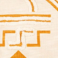 Orange Azra Pillow -Jungalow azb001 detail texture