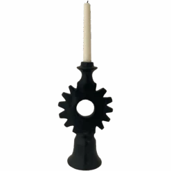 Sun Candle Holder -Jungalow black candle holder straight on