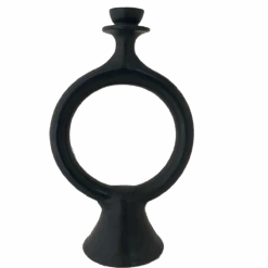 Circle Candle Holder -Jungalow black circle candle holder