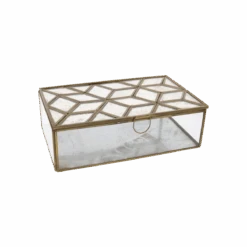 Geo Brass Mirrored Box