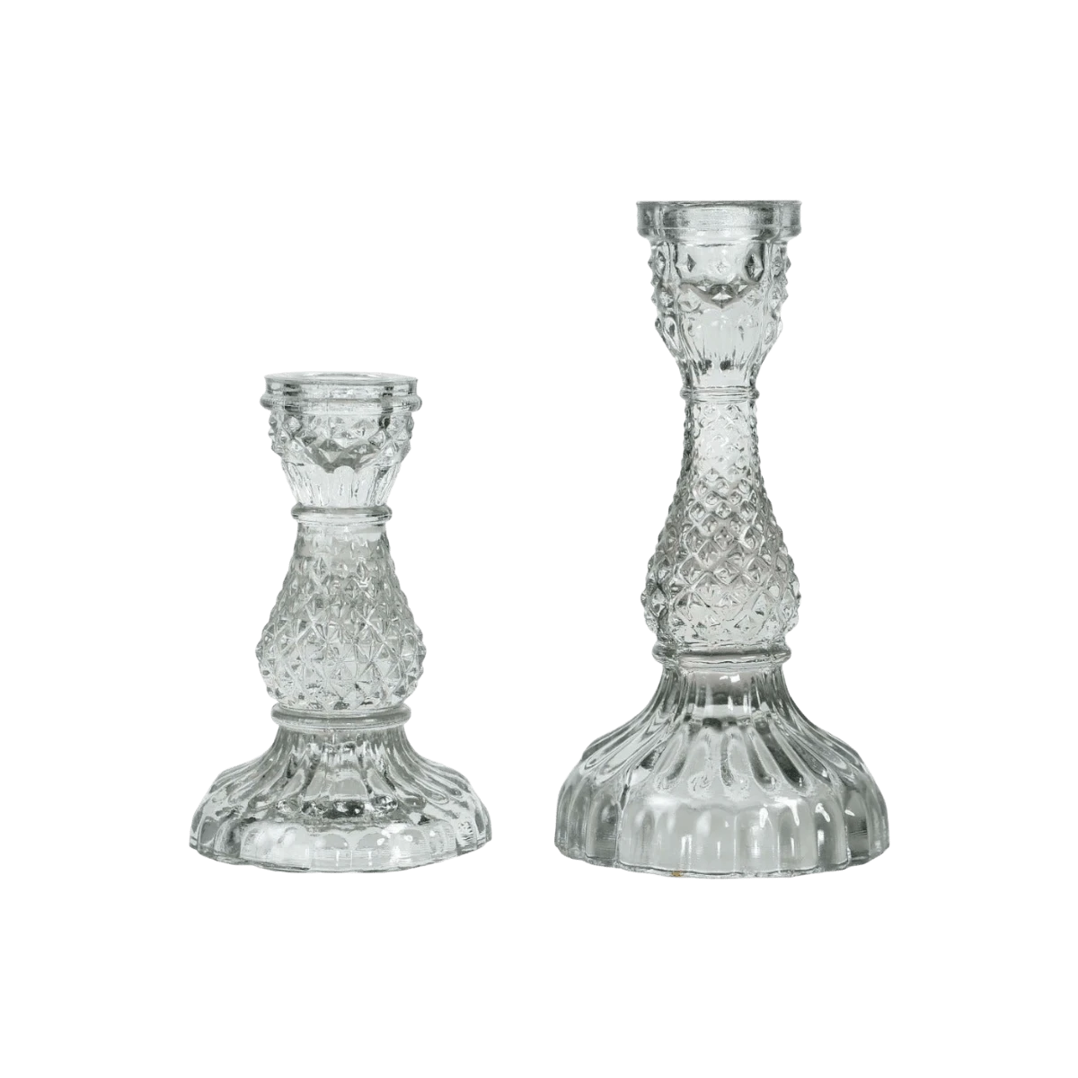Cloud Glass Candlestick Holder Set 3 Cloud Glass Candlestick Holder Set