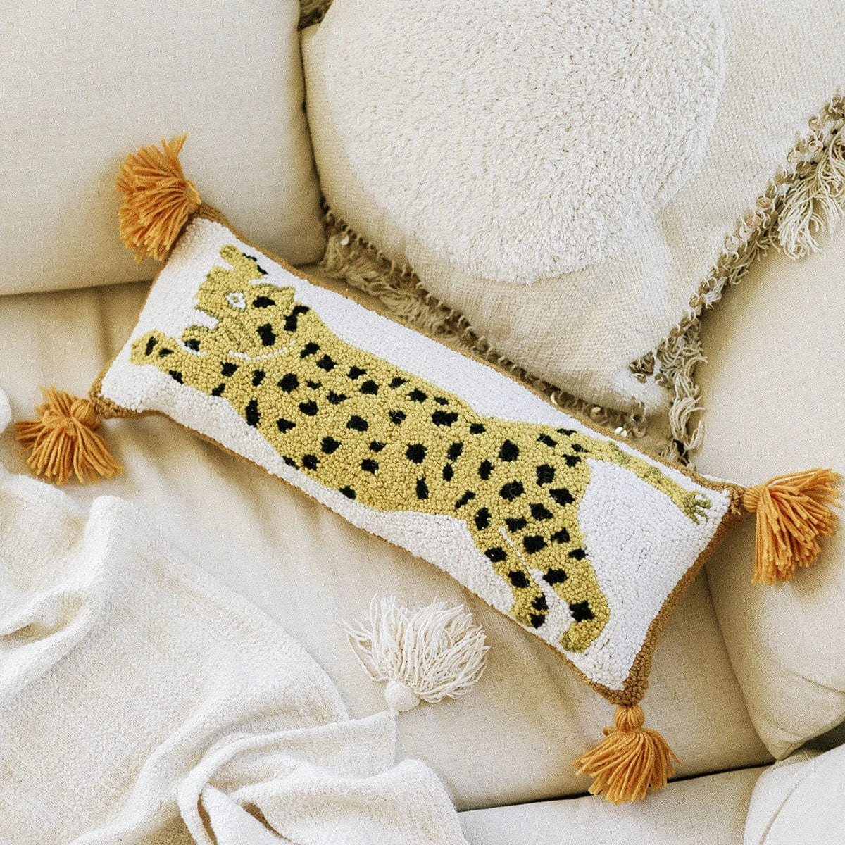 Chi Chi Pom Pom Hook Pillow By Jungalow® 4 Chi Chi Pom Pom Hook Pillow By Jungalow® - Image 2