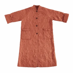 Hamsa Quilted Coat In Coral By Jungalow®