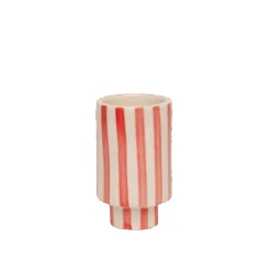 Jungalow Kaya Striped Ceramic Cups By Justina Blakeney™ -Jungalow coralstripe