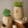 Ceramic Face Planter Set 2 Ceramic Face Planter Set -Jungalow faceplanter