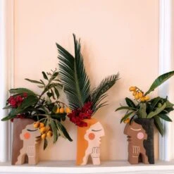 Jungalow Face Bookend Vase By Justina Blakeney™ 13 Jungalow Face Bookend Vase By Justina Blakeney™ -Jungalow facevasebookend