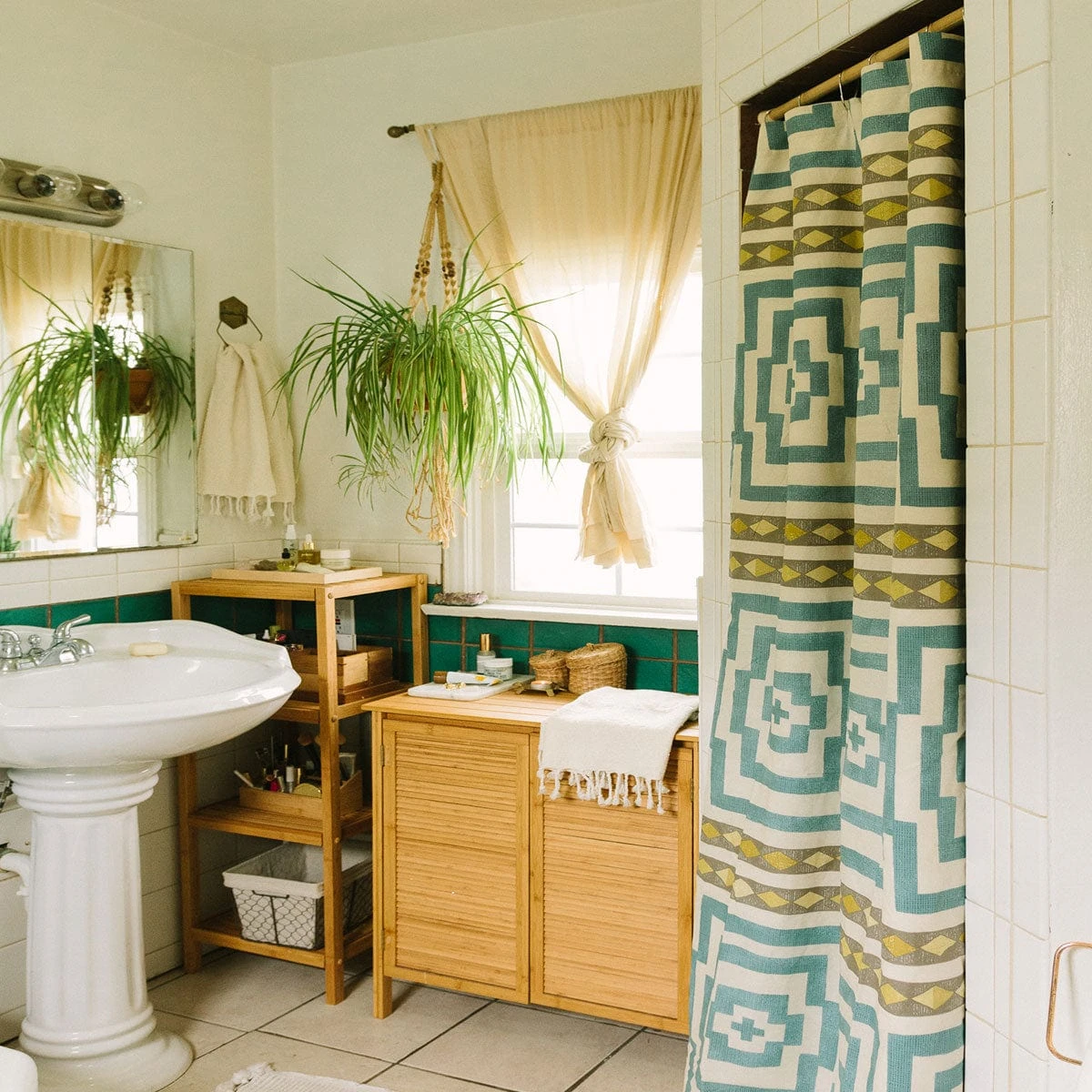 Blue Hypnotic Shower Curtain By Jungalow™ 3 Blue Hypnotic Shower Curtain By Jungalow™