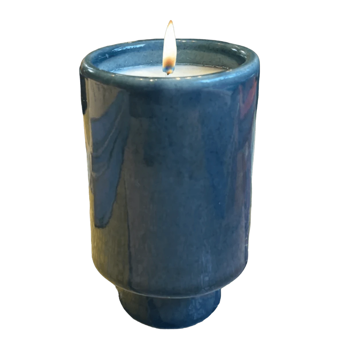 Jungalow Kaya Ceramic Candle - Blue/Sea Musk 3 Jungalow Kaya Ceramic Candle - Blue/Sea Musk