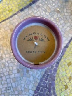 Jungalow Kaya Ceramic Candle - Lavender/Sugar Plum -Jungalow lavendercandlelabel