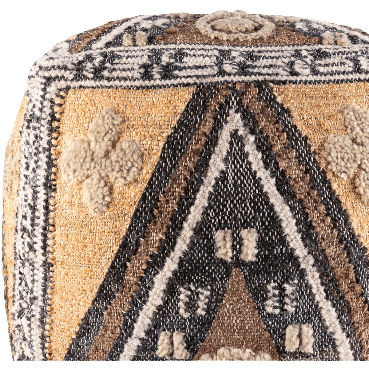 Jute Tan Pouf 4 Jute Tan Pouf - Image 2