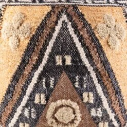 Jute Tan Pouf 9 Jute Tan Pouf -Jungalow lupf003 detail swatch