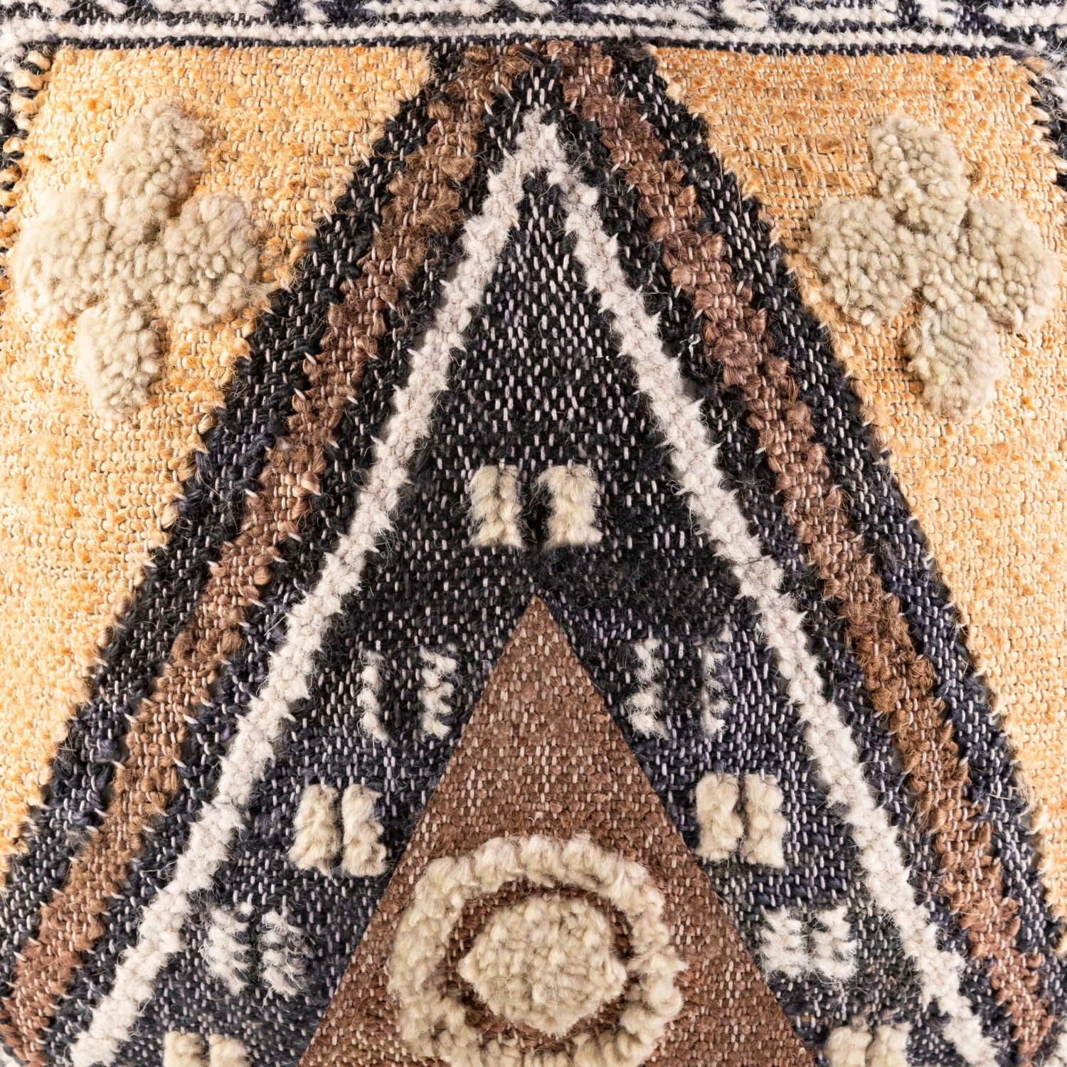 Jute Tan Pouf 5 Jute Tan Pouf - Image 3