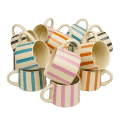 Jungalow Tierra Striped Mug Set In Teal -Jungalow mugs 3240ba61 7a22 43bf 8d09 2df0f2282b83