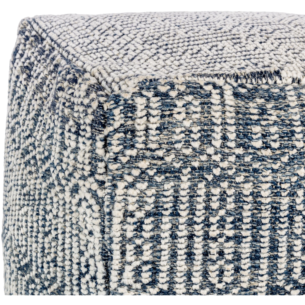 Navy Putri Hand Knotted Pouf 4 Navy Putri Hand Knotted Pouf - Image 2