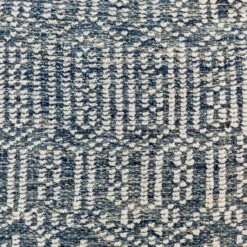 Navy Putri Hand Knotted Pouf 10 Navy Putri Hand Knotted Pouf -Jungalow nbpf003 detail swatch
