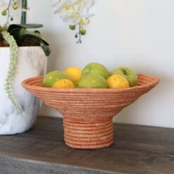 Peach Pedestal Bowl -Jungalow pedestal2
