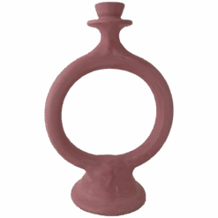 Circle Candle Holder -Jungalow pink circle candle holder